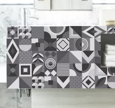Vinil para mobília com padrões geométricos - TenStickers
