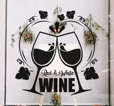 Vinil para móveis Barra de vinho tinto e branco - TenStickers