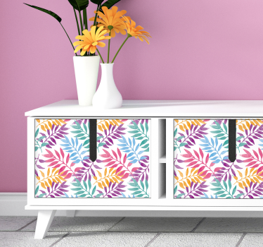 Vinil para móveis Folhas aquarelas - TenStickers