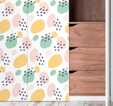 Vinil para móveis Formas de Vinil decorativoem tons pastel - TenStickers