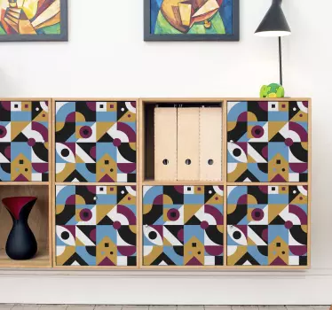 Vinil para móveis Formas geométricas coloridas - TenStickers