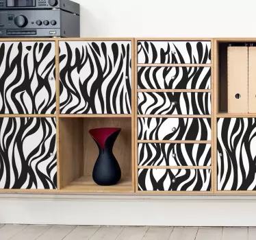 Vinil para móveis Fundo zebra - TenStickers