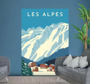 Vinil para móveis Montanhas na suíça - TenStickers