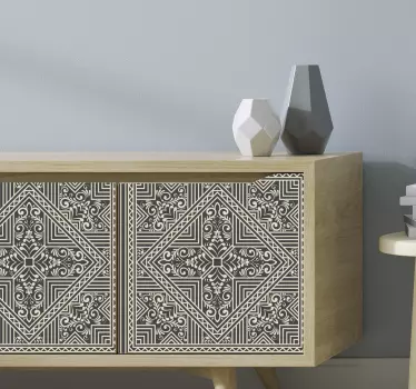 Vinil para móveis Ornamento estilo zentangle - TenStickers