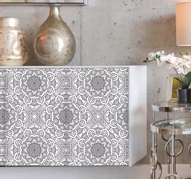 Vinil para móveis Padrão ornamental indiano detalhado - TenStickers