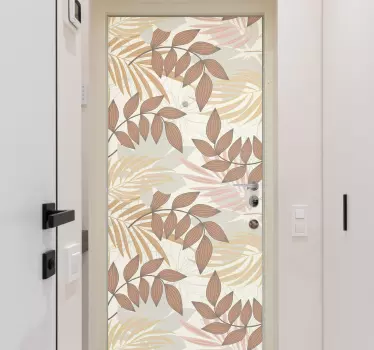 Vinil para porta Galhos de cores suaves e quentes - TenStickers