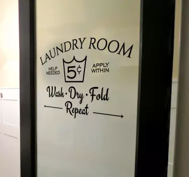 Vinil para porta Lavanderia - TenStickers