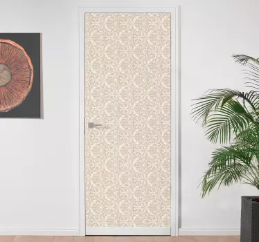 Vinil para porta Padrão bege claro antigo - TenStickers