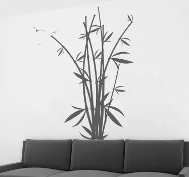 Vinil parede bambú decorativo - TenStickers