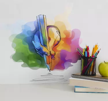 Vinil parede mão desenhadora - TenStickers