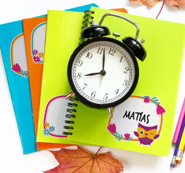 Autocolantes educativos Etiquetas para livros e cadernos - TenStickers