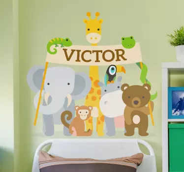 Vinil personalizável Animais selvagens - TenStickers