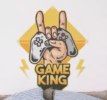 Vinil Skin para PlayStation Jogo de mão rei com gamepad moderno - TenStickers