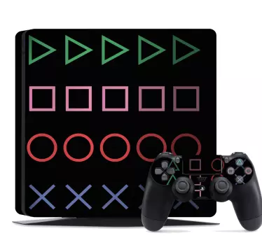 Vinil Skin para PS5 Botões ps desbotados - TenStickers