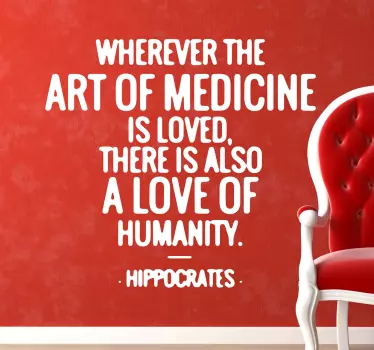 Vinil texto de Hippocrates - TenStickers