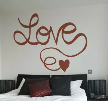 Vinil texto palavra love - TenStickers