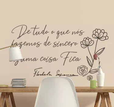 Autocolantes de citações celebres Citação de Florbela Espanca - TenStickers