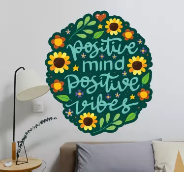 Vinil textos Citação motivacional com lindas cores - TenStickers
