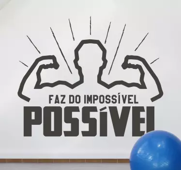 Autocolantes decorativos texto Frase motivacional para ginásio - TenStickers