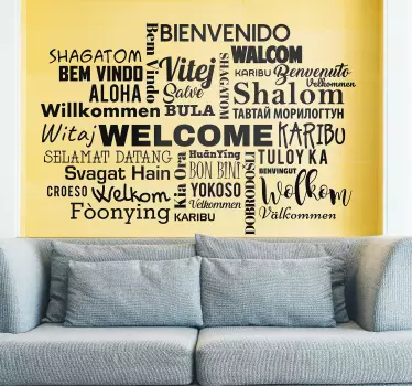 Vinil textos Línguas multilingues - TenStickers