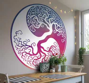 Vinil zen da árvore da vida yin yang - TenStickers