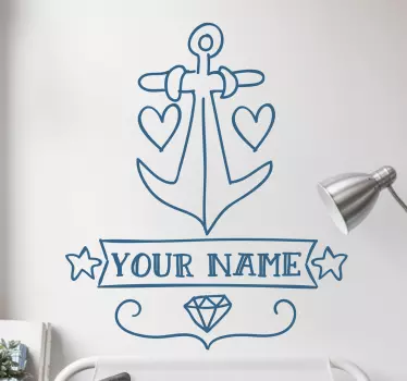 Sticker ancora personalizavel - TenStickers