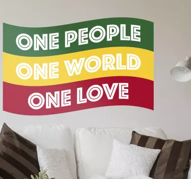 Vinil bandera rasta one - TenStickers