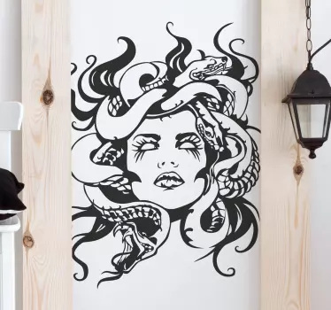 Vinilo decorativo retrato gorgona - TenStickers