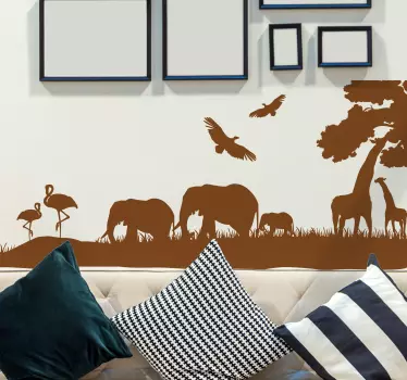 Vinilo decorativo silueta sabana - TenStickers