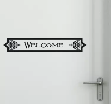 Vinilo decorativo welcome porta - TenStickers