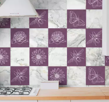 Vinis autocolantes de azulejos Botânica - TenStickers