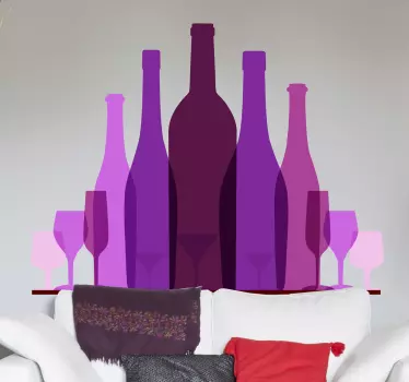 vinis decorativos coleção vinho - TenStickers
