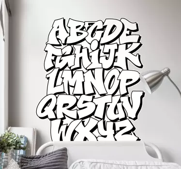 Vinis decorativos de outros textos Alfabeto de graffiti da velha - TenStickers