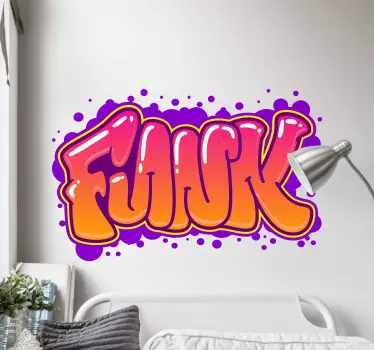 Vinis decorativos de outros textos Graffiti funk - TenStickers