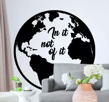 Vinis decorativos de outros textos Nele não é deste mundo - TenStickers