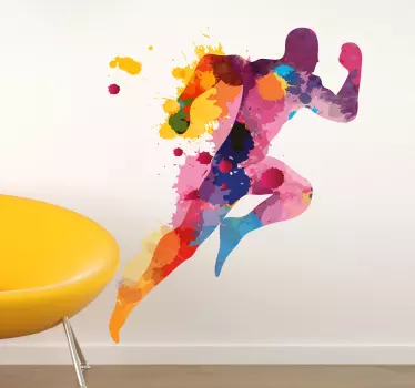 Vinis decorativos desportivos explosão de corredor de energia - TenStickers