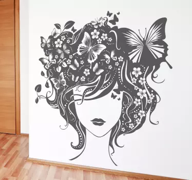 vinis decorativos feminino floresta divindade - TenStickers