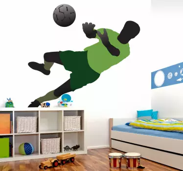 vinis decorativos futebol goleiro de mergulho - TenStickers