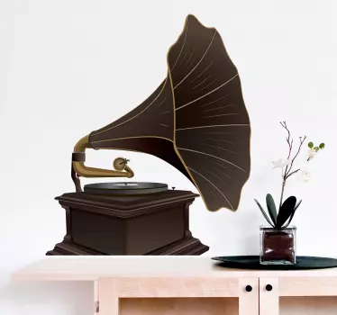 Vinil decorativo gramofone antigo - TenStickers