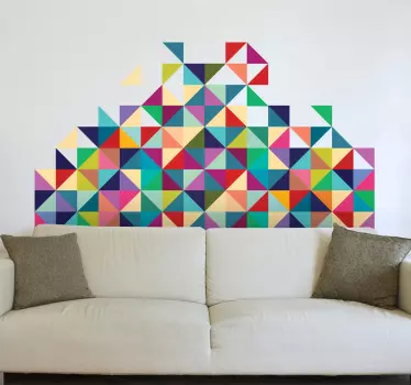 Vinis decorativos moderno construção geométrica - TenStickers