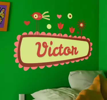 vinis decorativos nome personalizado crianças - TenStickers