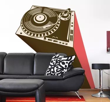 vinis decorativos plataforma giratória dj - TenStickers