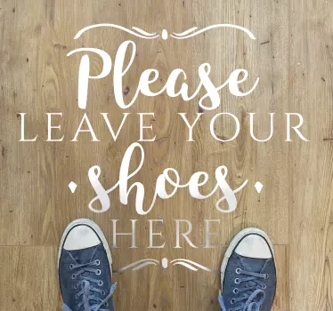 vinis decorativos, por favor, deixe seus sapatos aqui - TenStickers