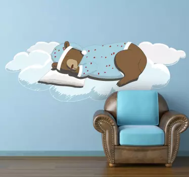 Vinis decorativos urso adormecido - TenStickers