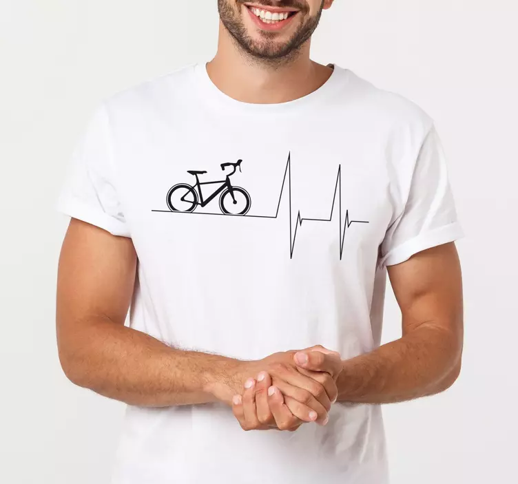 t-shirt personalizada bicicleta heartline - TenStickers