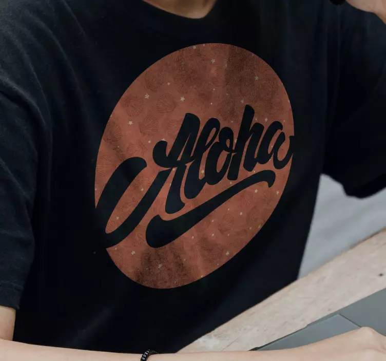 Aloha t-shirt personalizada da galáxia de concha do mar - TenStickers