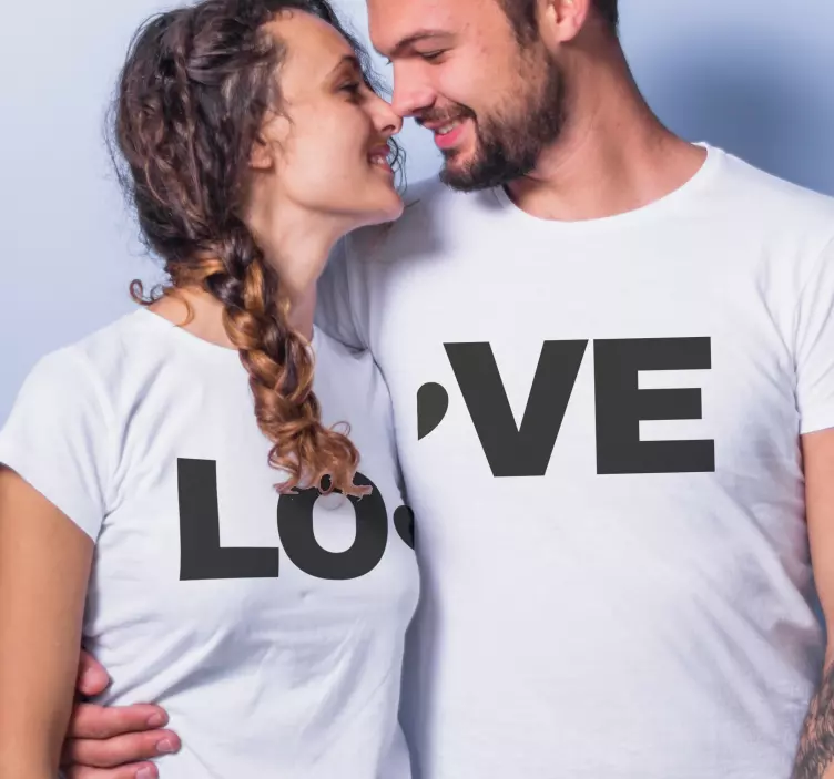 T-shirts casal amor fofo - TenStickers