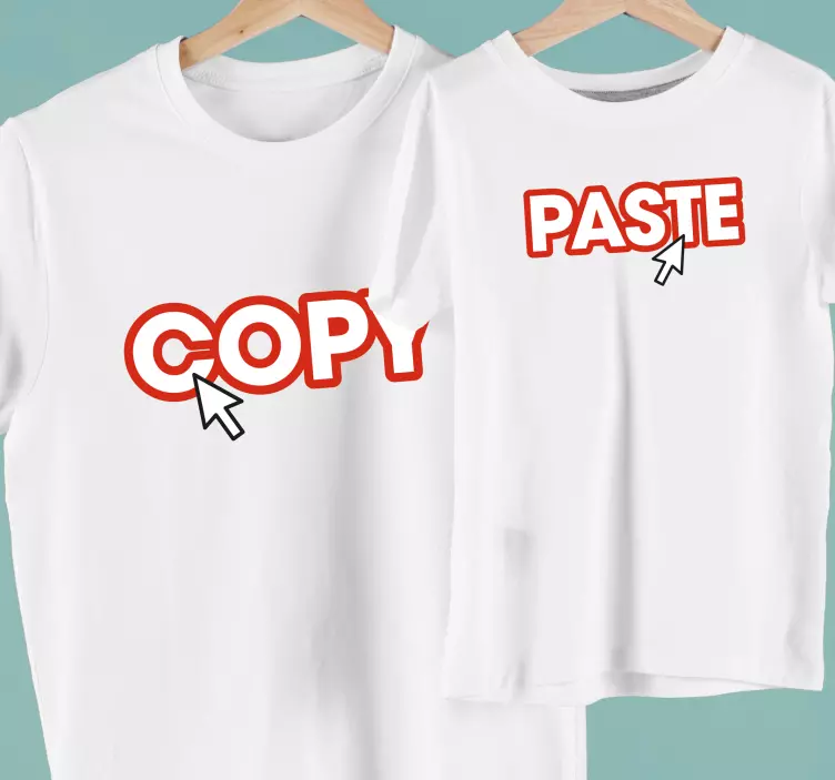 Copiar e colar texto T-shirtpai e filho do rato - TenStickers