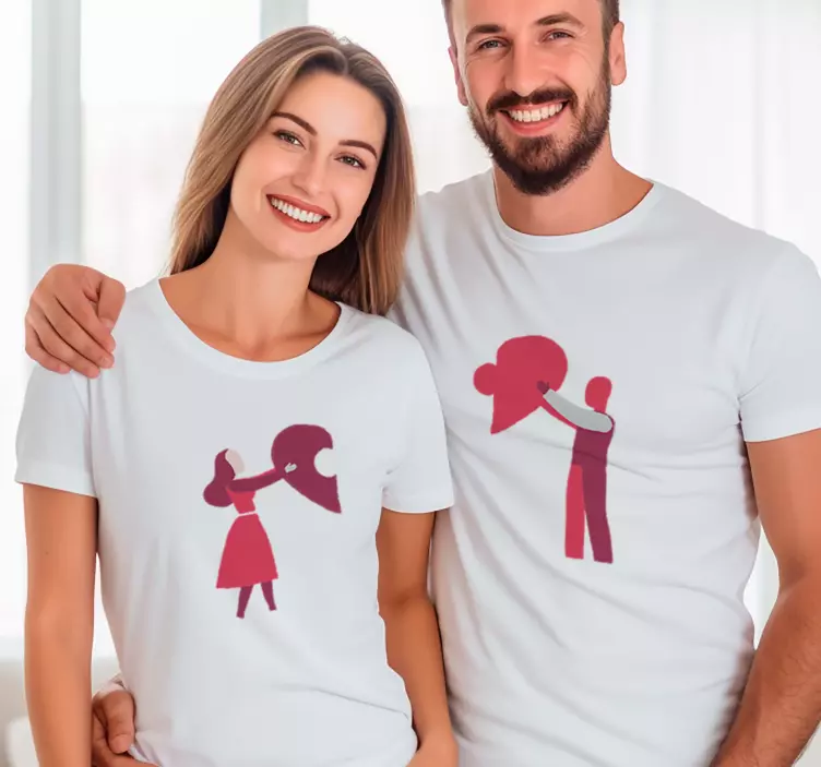 Doodle vara casal camisetas - TenStickers