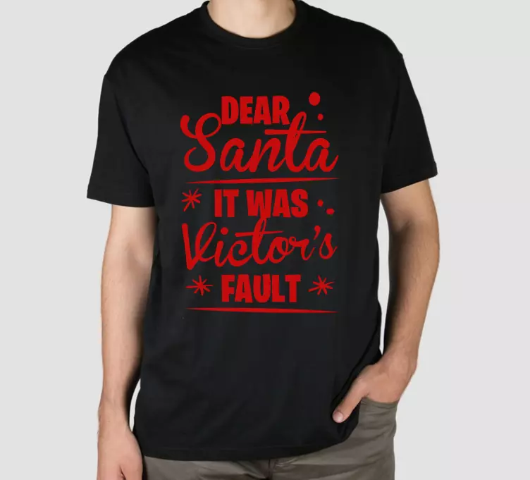 Foi culpa dela / dele T-shirtde natal - TenStickers